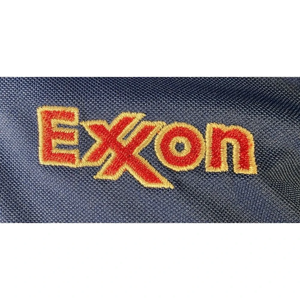 Exxon Mobil Oil Gas Station Employee Uniform Polo Shirt Size Medium